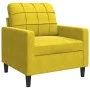 Juego de sofás con cojines 3 piezas terciopelo amarillo de , Sofás - Ref: Foro24-3278437, Precio: 664,25 €, Descuento: %