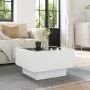 Mesa de centro con LED madera de ingeniería blanca 50x50x30 cm de , Mesas de centro - Ref: Foro24-847504, Precio: 104,31 €, D...
