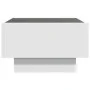 Mesa de centro con LED madera de ingeniería blanca 50x50x30 cm de , Mesas de centro - Ref: Foro24-847504, Precio: 104,31 €, D...
