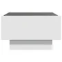 Mesa de centro con LED madera de ingeniería blanca 50x50x30 cm de , Mesas de centro - Ref: Foro24-847504, Precio: 104,31 €, D...