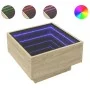 Mesa de centro y LED madera ingeniería roble Sonoma 50x50x30 cm by , Coffee table - Ref: Foro24-847506, Price: 90,91 €, Disco...