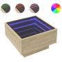 Mesa de centro y LED madera ingeniería roble Sonoma 50x50x30 cm de , Mesas de centro - Ref: Foro24-847506, Precio: 92,09 €, D...