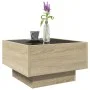 Mesa de centro y LED madera ingeniería roble Sonoma 50x50x30 cm by , Coffee table - Ref: Foro24-847506, Price: 90,91 €, Disco...