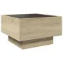 Mesa de centro y LED madera ingeniería roble Sonoma 50x50x30 cm by , Coffee table - Ref: Foro24-847506, Price: 90,91 €, Disco...