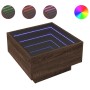 Mesa de centro y LED madera ingeniería marrón roble 50x50x30 cm de , Mesas de centro - Ref: Foro24-847510, Precio: 89,06 €, D...