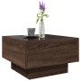 Mesa de centro y LED madera ingeniería marrón roble 50x50x30 cm de , Mesas de centro - Ref: Foro24-847510, Precio: 89,06 €, D...