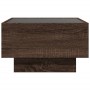Mesa de centro y LED madera ingeniería marrón roble 50x50x30 cm de , Mesas de centro - Ref: Foro24-847510, Precio: 89,06 €, D...
