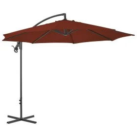 Cantilever parasol with terracotta steel pole 300 cm by vidaXL, Umbrellas - Ref: Foro24-312507, Price: 127,81 €, Discount: %