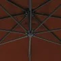 Sombrilla voladiza con poste de acero terracota 250x250 cm de vidaXL, Sombrillas - Ref: Foro24-312511, Precio: 127,36 €, Desc...
