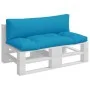 Cojines para sofá de palets 2 unidades tela azul claro de , Cojines para sillas y sofás - Ref: Foro24-360926, Precio: 46,91 €...