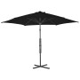 Sombrilla de jardín con palo de acero negro 300x230cm de vidaXL, Sombrillas - Ref: Foro24-312520, Precio: 108,31 €, Descuento: %