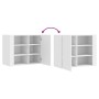 Armario de pared madera de ingeniería blanco 75x35x60 cm de , Estantes y estanterías - Ref: Foro24-848423, Precio: 69,03 €, D...