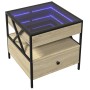 Mesa de centro con Infinity LED roble Sonoma 50x50x51 cm de , Mesas de centro - Ref: Foro24-847713, Precio: 86,64 €, Descuent...