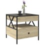 Mesa de centro con Infinity LED roble Sonoma 50x50x51 cm de , Mesas de centro - Ref: Foro24-847713, Precio: 86,64 €, Descuent...