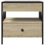 Mesa de centro con Infinity LED roble Sonoma 50x50x51 cm de , Mesas de centro - Ref: Foro24-847713, Precio: 86,64 €, Descuent...