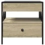 Mesa de centro con Infinity LED roble Sonoma 50x50x51 cm de , Mesas de centro - Ref: Foro24-847713, Precio: 85,58 €, Descuent...