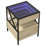 Mesa de centro con Infinity LED roble Sonoma 40x40x51 cm de , Mesas de centro - Ref: Foro24-847718, Precio: 78,21 €, Descuent...