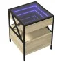 Mesa de centro con Infinity LED roble Sonoma 40x40x51 cm de , Mesas de centro - Ref: Foro24-847718, Precio: 76,71 €, Descuent...