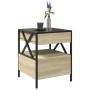 Mesa de centro con Infinity LED roble Sonoma 40x40x51 cm de , Mesas de centro - Ref: Foro24-847718, Precio: 78,21 €, Descuent...