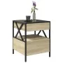 Mesa de centro con Infinity LED roble Sonoma 40x40x51 cm de , Mesas de centro - Ref: Foro24-847718, Precio: 76,71 €, Descuent...