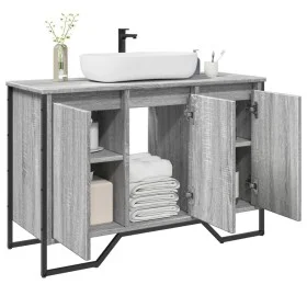 Armario lavabo baño madera ingeniería gris Sonoma 91x35x60 cm de , Muebles de baño - Ref: Foro24-848662, Precio: 102,09 €, De...