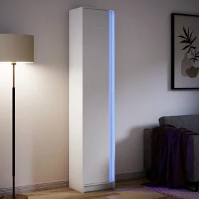 Aparador con LED madera de ingeniería blanco 41,5x32,5x200 cm de , Aparadores - Ref: Foro24-3307898, Precio: 122,28 €, Descue...