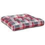 Cojín para sofá de palets tela cuadros rojo 58x58x10 cm de , Cojines para sillas y sofás - Ref: Foro24-360913, Precio: 25,69 ...