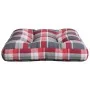 Cojín para sofá de palets tela cuadros rojo 58x58x10 cm de , Cojines para sillas y sofás - Ref: Foro24-360913, Precio: 25,69 ...