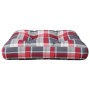 Cojín para sofá de palets tela cuadros rojo 58x58x10 cm de , Cojines para sillas y sofás - Ref: Foro24-360913, Precio: 26,10 ...