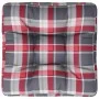 Cojín para sofá de palets tela cuadros rojo 58x58x10 cm de , Cojines para sillas y sofás - Ref: Foro24-360913, Precio: 25,69 ...