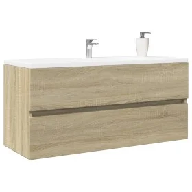 Mueble de lavabo de baño madera roble Sonoma 100x38,5x45 cm de , Muebles de baño - Ref: Foro24-849639, Precio: 57,03 €, Descu...