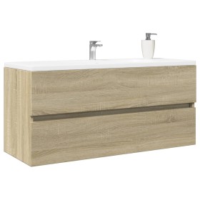 Mueble de lavabo de baño madera roble Sonoma 100x38,5x45 cm de , Muebles de baño - Ref: Foro24-849639, Precio: 57,77 €, Descu...