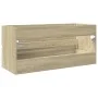 Mueble de lavabo de baño madera roble Sonoma 100x38,5x45 cm de , Muebles de baño - Ref: Foro24-849639, Precio: 57,03 €, Descu...
