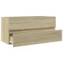 Mueble de lavabo de baño madera roble Sonoma 100x38,5x45 cm de , Muebles de baño - Ref: Foro24-849639, Precio: 57,03 €, Descu...