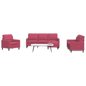 Juego de sofás con cojines 4 piezas terciopelo rojo tinto de , Sofás - Ref: Foro24-3278365, Precio: 667,22 €, Descuento: %