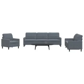 Juego de sofás con cojines 4 piezas terciopelo gris oscuro by , Sofas - Ref: Foro24-3278442, Price: 653,80 €, Discount: %