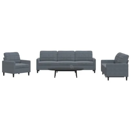Juego de sofás con cojines 4 piezas terciopelo gris oscuro by , Sofas - Ref: Foro24-3278442, Price: 653,80 €, Discount: %