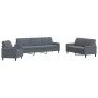 Sofagarnitur mit 4-teiligen dunkelgrauen Samtkissen. von , Sofas - Ref: Foro24-3278442, Preis: 653,80 €, Rabatt: %