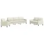 Juego de sofás con cojines 4 piezas terciopelo crema by , Sofas - Ref: Foro24-3278449, Price: 755,16 €, Discount: %