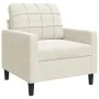 Juego de sofás con cojines 4 piezas terciopelo crema by , Sofas - Ref: Foro24-3278449, Price: 755,16 €, Discount: %