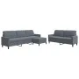 Juego de sofás con cojines 3 piezas terciopelo gris oscuro by , Sofas - Ref: Foro24-3278482, Price: 520,74 €, Discount: %