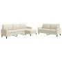 Sofagarnitur mit 3-teiligen cremefarbenen Samtkissen. von , Sofas - Ref: Foro24-3278489, Preis: 601,38 €, Rabatt: %