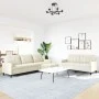 Sofagarnitur mit 3-teiligen cremefarbenen Samtkissen. von , Sofas - Ref: Foro24-3278489, Preis: 601,38 €, Rabatt: %