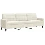 Sofagarnitur mit 3-teiligen cremefarbenen Samtkissen. von , Sofas - Ref: Foro24-3278489, Preis: 601,38 €, Rabatt: %