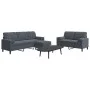Dreiteiliges Sofaset mit dunkelgrauen Samtkissen. von , Sofas - Ref: Foro24-3278402, Preis: 489,89 €, Rabatt: %