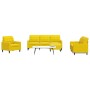 Juego de sofás con cojines 4 piezas terciopelo amarillo de , Sofás - Ref: Foro24-3278367, Precio: 706,33 €, Descuento: %