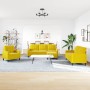 Juego de sofás con cojines 4 piezas terciopelo amarillo de , Sofás - Ref: Foro24-3278367, Precio: 706,33 €, Descuento: %