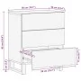 Mesita de noche madera maciza de mango 50x34x62 cm by , Nightstands - Ref: Foro24-377484, Price: 72,68 €, Discount: %