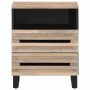 Mesita de noche de madera maciza de mango rugosa 50x34x62 cm de , Mesitas de noche - Ref: Foro24-377486, Precio: 69,66 €, Des...