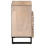 Mesita de noche de madera maciza de mango rugosa 50x34x62 cm de , Mesitas de noche - Ref: Foro24-377486, Precio: 69,66 €, Des...